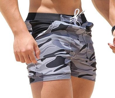Men's Camouflage Beach Shorts - Large Size Swimming Trunks