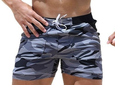 Men's Camouflage Beach Shorts - Large Size Swimming Trunks