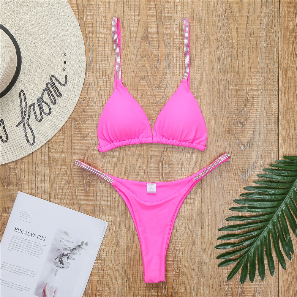 New Style Diamond Bikini Sexy Triangle Cup Two-Piece Swimwear
