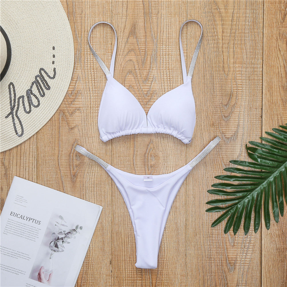 New Style Diamond Bikini Sexy Triangle Cup Two-Piece Swimwear